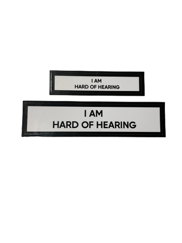I Am Hard Of Hearing Communication Vinyl Stickers Set of 2
