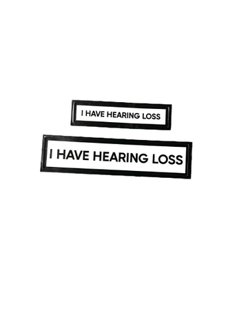 I Have Hearing Loss Communication Vinyl Stickers Set of 2
