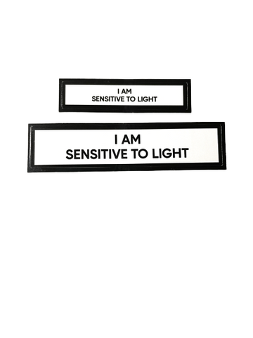 I Am Sensitive To Light Communication Vinyl Stickers Set of 2