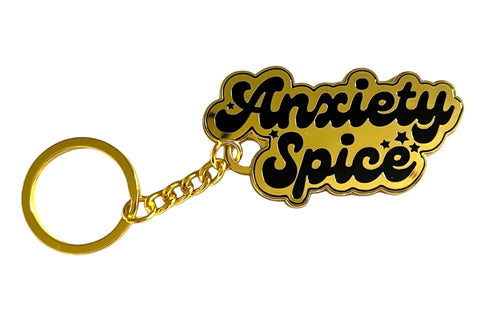 Anxiety Spice Stars Enamel Keychain