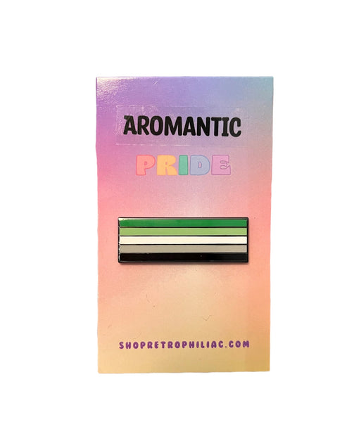 Aromantic 1.5 Inch LGBTQIA2+ Pride Flag Enamel Pin