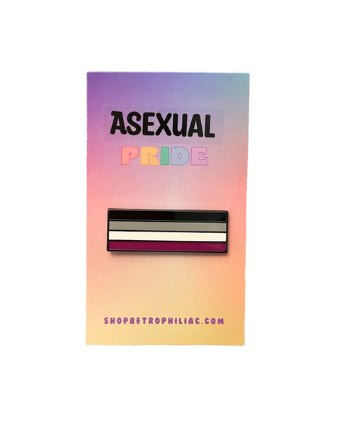 Asexual 1.5 Inch Ace LGBTQIA2+ Pride Flag Enamel Pin