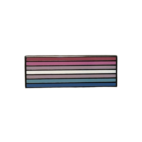 Bigender 1.5 Inch LGBTQIA2+ Pride Flag Enamel Pin