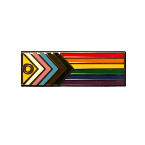 Intersex Inclusive 1.5 Inch Rainbow LGBTQIA2+ Pride Flag Enamel Pin