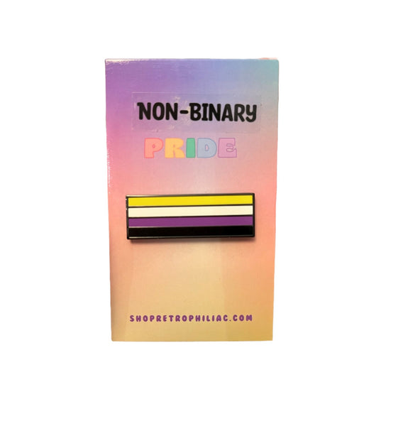 Non Binary Enby 1.5 Inch LGBTQIA2+ Pride Flag Enamel Pin