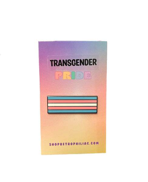 Transgender 1.5 Inch LGBTQIA2+ Pride Flag Enamel Pin
