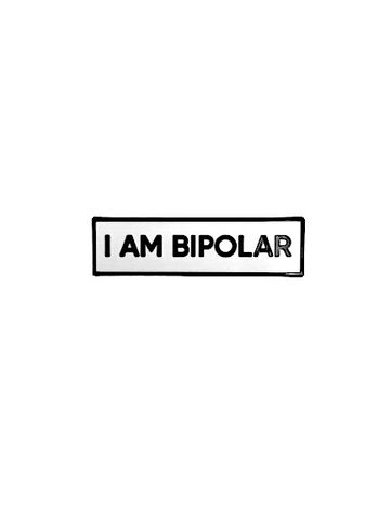 I AM BIPOLAR Small Size Pin Communication 1.5 Inch Identity Enamel Pin