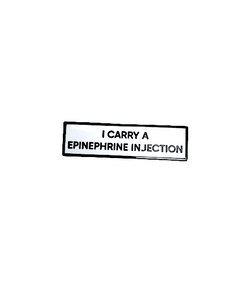 I Use A Epinephrine Injector Typo Error Discounted SMALL SIZE PIN Communication 1.5 Inch Identity Enamel Pin