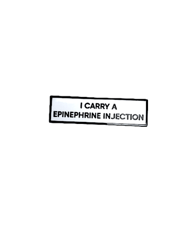 I Use A Epinephrine Injector Typo Error Discounted SMALL SIZE PIN Communication 1.5 Inch Identity Enamel Pin