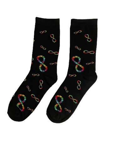 Neurodiversity Neurodivergent Rainbow Infinity Unisex Socks