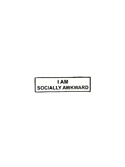 I Am Socially Awkward SMALL SIZE PIN 1.5 Inch Enamel Pin