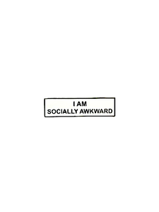 I Am Socially Awkward SMALL SIZE PIN 1.5 Inch Enamel Pin