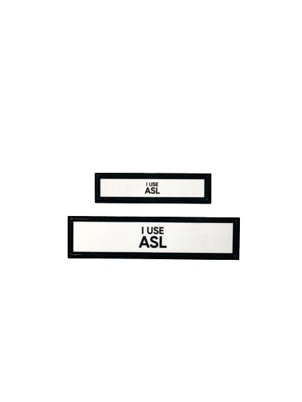 I Use ASL Small Text Communication Vinyl Stickers Set of 2 – Retrophiliac