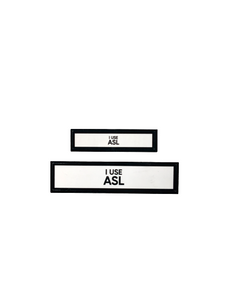 I Use ASL Small Text Communication Vinyl Stickers Set of 2