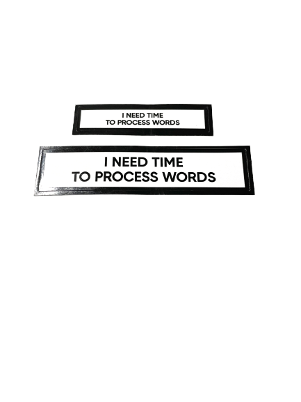 I Need Time To Process Words Vinyl Stickers Set of 2