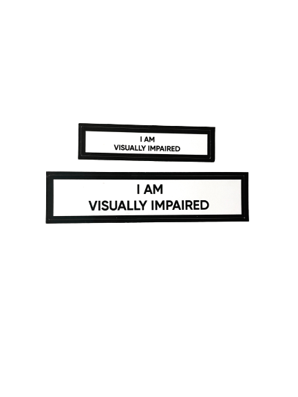 I Am Visually Impaired Communication Vinyl Stickers Set of 2