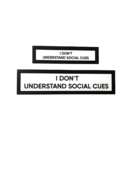 I Don't Understand Social Cues Communication Vinyl Stickers Set of 2
