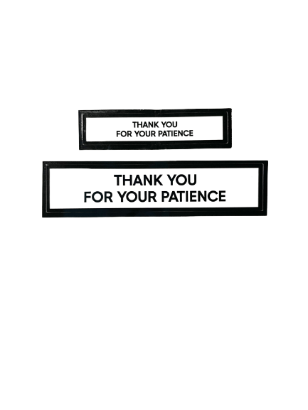 Thank You For Your Patience Communication Vinyl Stickers Set of 2