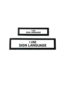 I Use Sign Language Communication Vinyl Stickers Set of 2