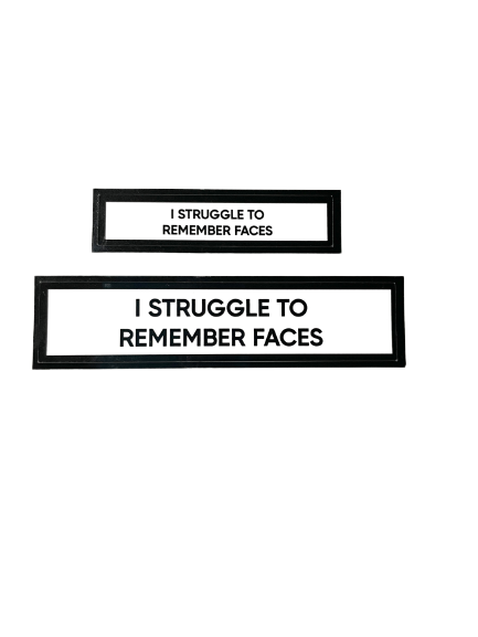 I Struggle To Remember Faces Communication Vinyl Stickers Set of 2