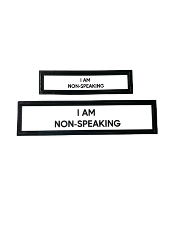 I Am Non-Speaking Communication Vinyl Stickers Set of 2