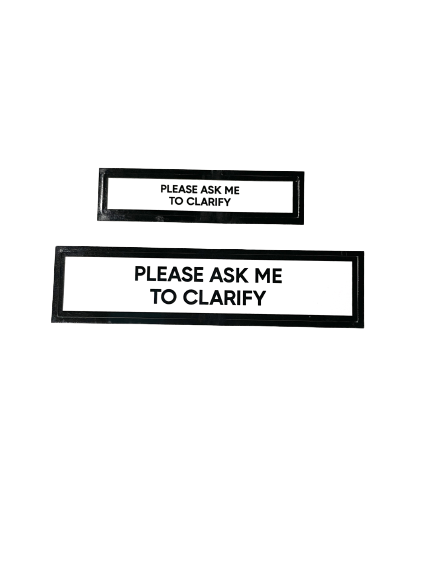 Please Ask Me To Clarify Communication Vinyl Stickers Set of 2