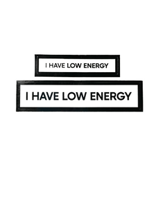 I Have Low Energy Communication Vinyl Stickers Set of 2