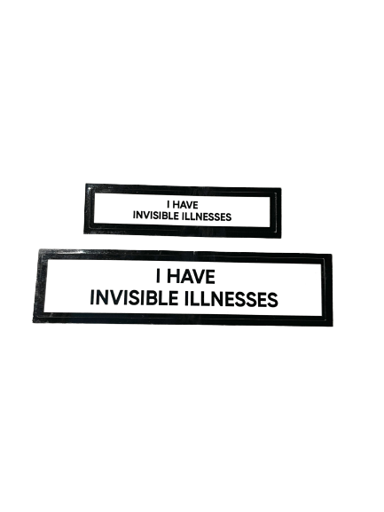 I Have Invisible Illnesses Communication Vinyl Stickers Set of 2