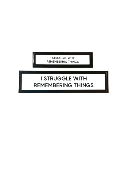 I Struggle With Remembering Things Communication Vinyl Stickers Set of 2