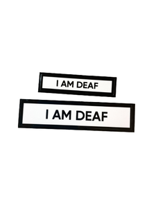 I Am Deaf Communication Vinyl Stickers Set of 2