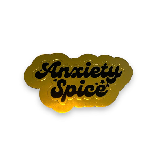 Anxiety Spice Gold Vinyl Sticker