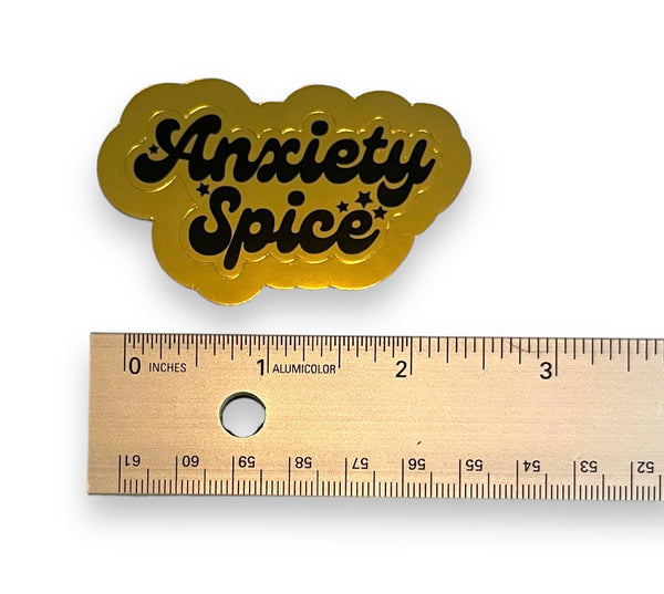 Anxiety Spice Gold Vinyl Sticker