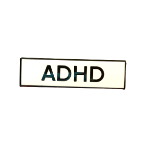 ADHD 1.5 Inch Enamel Pin