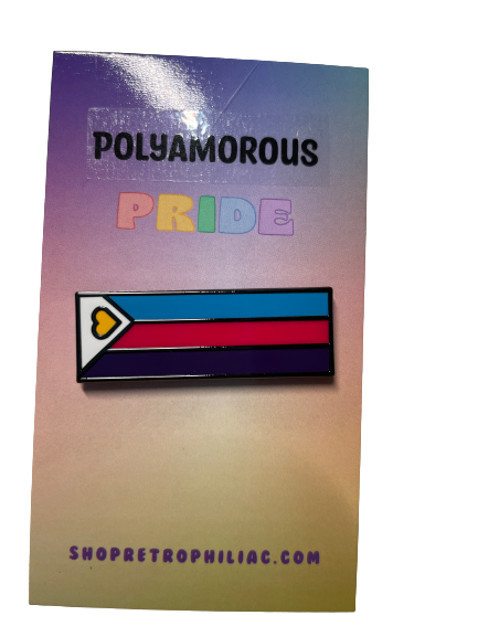 Polyamorous Polyamory Polyam Pride 1.5 Inch LGBTQIA2+ Pride Flag Enamel Pin
