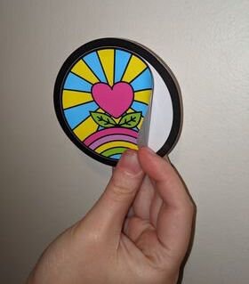 Love Grows Rainbow Heart Vinyl Sticker