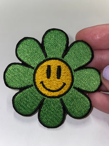 Flower Power Iron On Patch, Smiley Flower Patch, Smiley Face Patch, Flower Patch, Hippie Patch, Retro Patch, 90s Patch, 60s Patch, 1970s