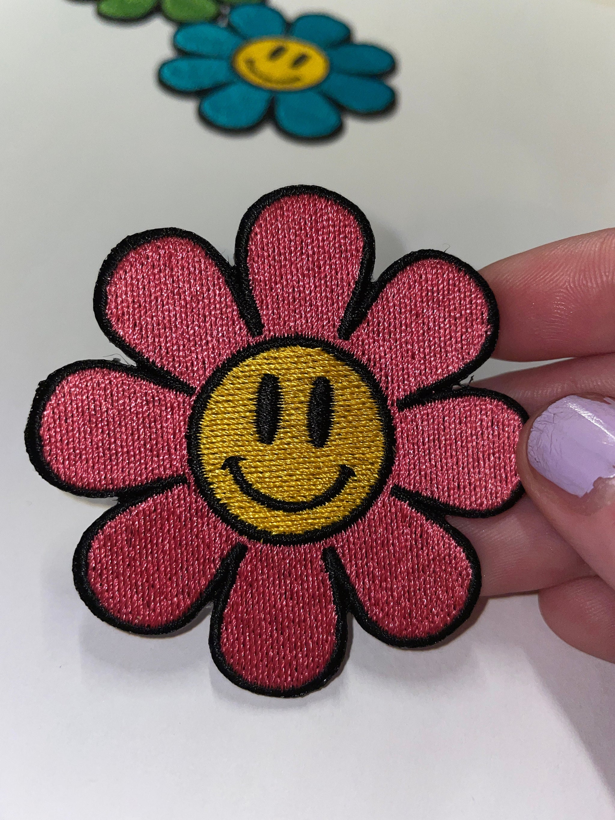 【本日限定セール❗️】PAURA PRYKE’S FLOWER SCHOOL Double Sakura Flower Iron-on Patch: Pink & White Cherry