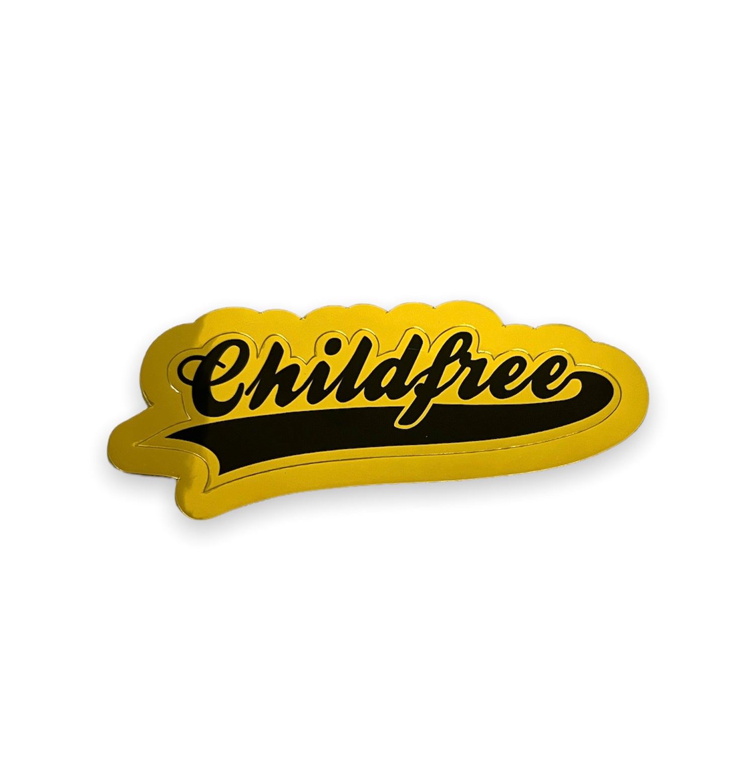 Gold Childfree Black Vinyl Waterproof Sticker