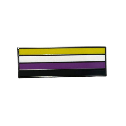 Non Binary Enby 1.5 Inch LGBTQIA2+ Pride Flag Enamel Pin