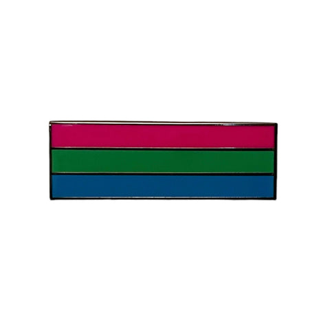 Polysexual 1.5 Inch LGBTQIA2+ Pride Flag Enamel Pin
