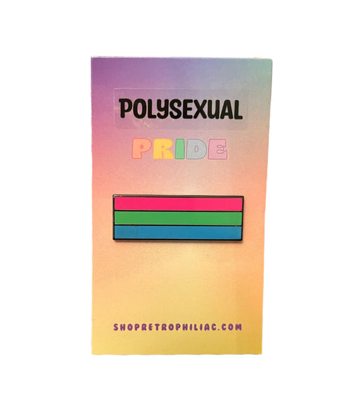 Polysexual 1.5 Inch LGBTQIA2+ Pride Flag Enamel Pin